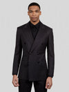 Onyx Wide Shadow-Stripe Six-Button Peak-Lapel Double-Breasted Suit Jacket 04