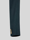 Slate Teal Gold-Button Slant-Flap Peak-Lapel Double-Breasted Suit Jacket 10