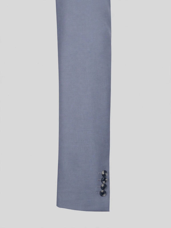 Slate Blue-Grey Two-Button Notch-Lapel Suit Jacket 10