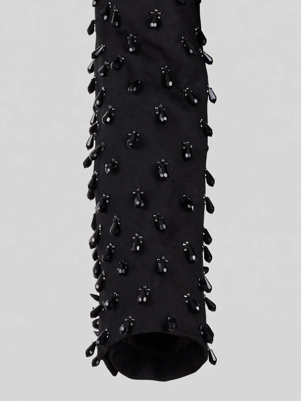 Onyx Jet Spike-Crystal Peak-Lapel Tuxedo Jacket 10