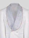 Ivory Crystal-Mesh Shawl-Collar Double-Breasted Tuxedo Jacket 08