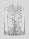 Ivory Silver Fern Crystal Peak-Lapel Double-Breasted Tuxedo Jacket 07