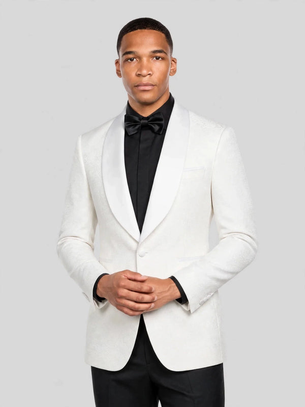 Ivory Three-Cuff Satin Shawl-Collar Tuxedo Jacket 06