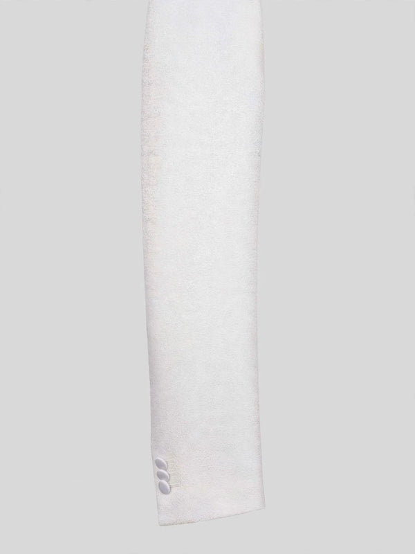 Ivory Fine-Jacquard Satin Shawl-Collar Tuxedo Jacket 10