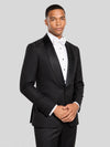 Onyx Textured Satin Shawl-Collar Tuxedo Jacket 03