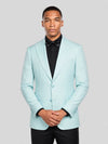 Aqua Two-Button Peak-Lapel Suit Jacket 06