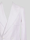 Snow White Pick-Stitch Patch-Pocket Peak-Lapel Double-Breasted Tuxedo Jacket 08