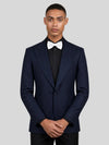 Midnight Navy Single-Button Peak-Lapel Suit Jacket 05