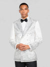 Ivory Silver Crystal Drip Peak-Lapel Double-Breasted Tuxedo Jacket 02