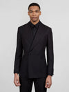 Onyx Patch-Pocket Two-Button Peak-Lapel Double-Breasted Tuxedo Jacket 04
