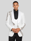 Ivory Crystal Shawl-Collar Tuxedo Jacket 06