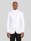 Snow White One-Button Peak-Lapel Suit Jacket - cover