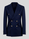 Royal Navy Gold-Button Slant-Flap Peak-Lapel Double-Breasted Suit Jacket 07