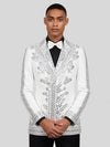 Ivory Silver Fern Crystal Peak-Lapel Double-Breasted Tuxedo Jacket 05