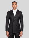 Onyx Wide Shadow-Stripe Six-Button Peak-Lapel Double-Breasted Suit Jacket 01