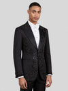 Onyx Jet Lace-Motif Peak-Lapel Tuxedo Jacket 03