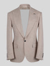 Oatmeal Single-Button Peak-Lapel Suit Jacket 07