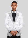 Ivory Silver Crystal Gradient Peak-Lapel Tuxedo Jacket 05