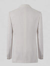 Ivory White Houndstooth Satin Peak-Lapel Double-Breasted Tuxedo Jacket 09