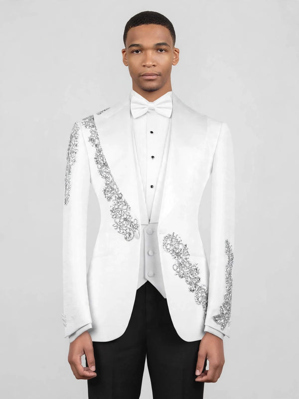 Ivory Crystal Tuxedo Jacket 03