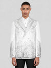 Ivory Silver Crystal Cascade Peak-Lapel Double-Breasted Tuxedo Jacket 01