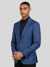 Steel Blue Two-Button Notch-Lapel Suit Jacket 06
