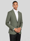 Sage Olive Two-Button Notch-Lapel Suit Jacket 03