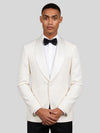 Ivory Slant-Pocket Satin Shawl-Collar Tuxedo Jacket 02