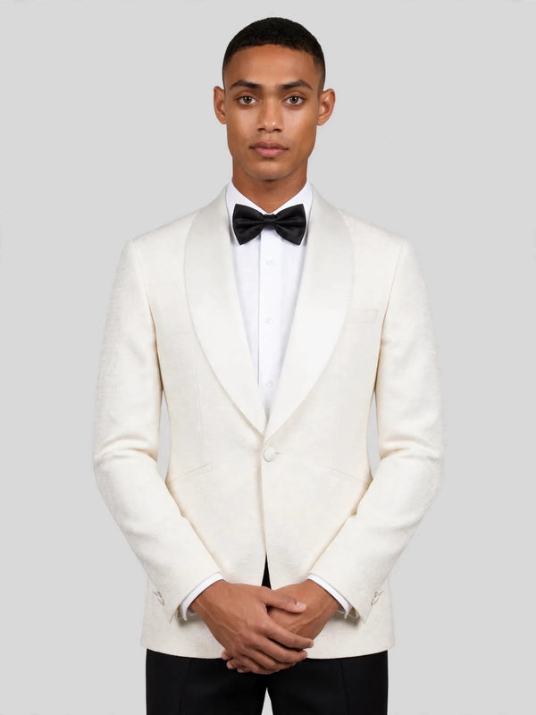 Ivory Slant-Pocket Satin Shawl-Collar Tuxedo Jacket 02