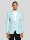 Aqua Two-Button Peak-Lapel Suit Jacket 01