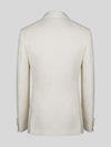 Ivory Textured Satin Shawl-Collar Tuxedo Jacket 09