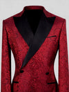 Crimson Paisley-Jacquard Satin Peak-Lapel Two-Button Double-Breasted Tuxedo Jacket 08
