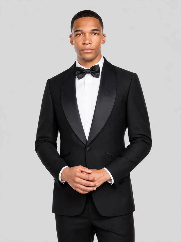 Onyx Classic Satin Shawl-Collar Tuxedo Jacket 02