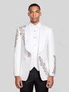 Ivory Crystal Shawl-Collar Tuxedo Jacket 01