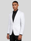 Snow White One-Button Peak-Lapel Suit Jacket 06