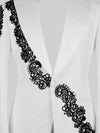 Ivory Noir Lace Tuxedo Jacket 08