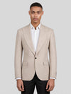 Oatmeal Single-Button Peak-Lapel Suit Jacket 01