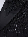 Onyx Jet Bead-Cascade Peak-Lapel Double-Breasted Tuxedo Jacket 08
