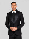 Onyx Smooth Slant-Flap Satin Shawl-Collar Tuxedo Jacket 05
