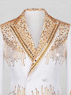 Ivory Gold Crystal Cascade Peak-Lapel Double-Breasted Tuxedo Jacket 08