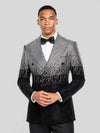 Onyx Silver Ombre Crystal Peak-Lapel Double-Breasted Tuxedo Jacket 02