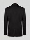 Onyx Silver Crystal-Scatter Beaded Shawl-Collar Double-Breasted Tuxedo Jacket 09
