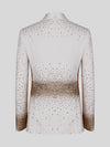 Ivory Gold Gradient Crystal-Dot Shawl-Collar Tuxedo Jacket 09