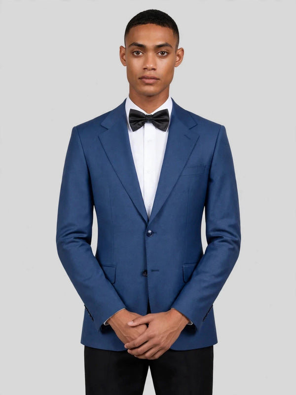 Steel Blue Two-Button Notch-Lapel Suit Jacket 02