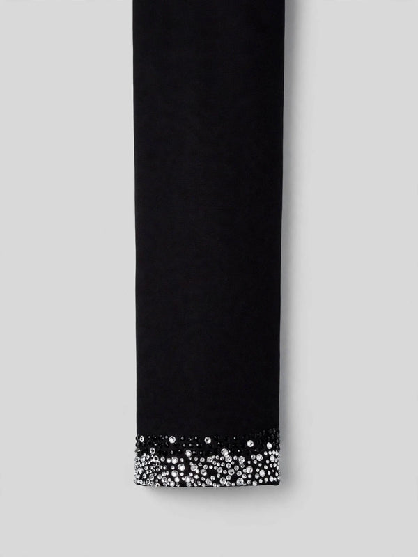 Onyx Silver Crystal Perimeter Shawl-Collar Tuxedo Jacket 10