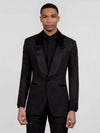 Onyx Jet Bead-Scatter Satin Shawl-Collar Tuxedo Jacket 04