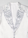Ivory Silver Crystal Medallion Peak-Lapel Tuxedo Jacket 08