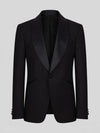 Onyx Smooth Slant-Flap Satin Shawl-Collar Tuxedo Jacket 07
