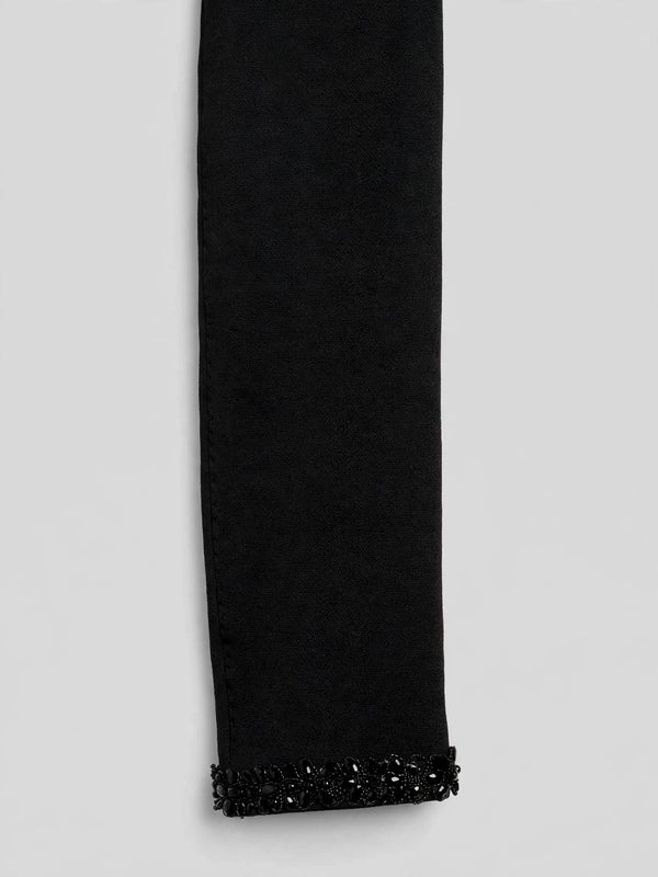 Onyx Jet Lace-Motif Peak-Lapel Tuxedo Jacket 10