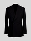 Onyx Pick-Stitch Patch-Pocket Peak-Lapel Double-Breasted Tuxedo Jacket 07